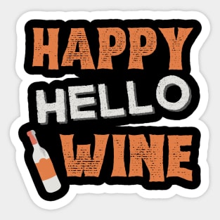 Happy Hallowine. Halloween Costume for Wine Lover. Sticker